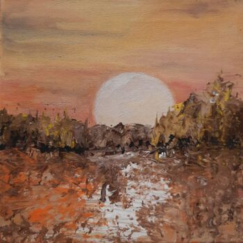 Painting titled "Twilight" by Iuliana Barbu, Original Artwork, Acrylic