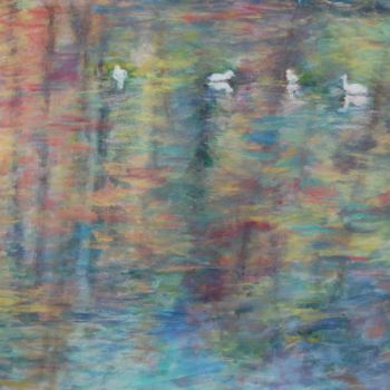 Pintura intitulada "Birds" por Iuliana Barbu, Obras de arte originais, Óleo