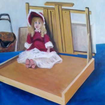 Картина под названием "In the artist's stu…" - Iuliana Barbu, Подлинное произведение искусства, Акрил
