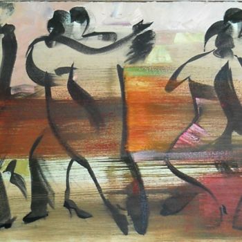 Pintura titulada "tango IV" por Iulian Mîță, Obra de arte original