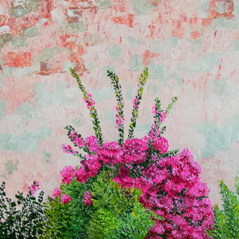 Картина под названием "Rose bush" - Iuliia Sedelnikova, Подлинное произведение искусства, Акрил