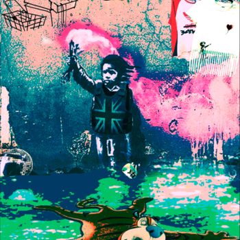 Картина под названием "Migrant Child. Afte…" - Iure Cormic, Подлинное произведение искусства, Акрил