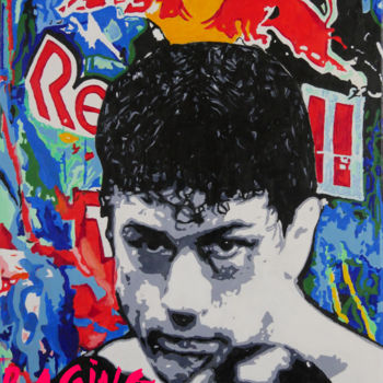 Painting titled "Raging Bull" by Iure Cormic, Original Artwork, Acrylic