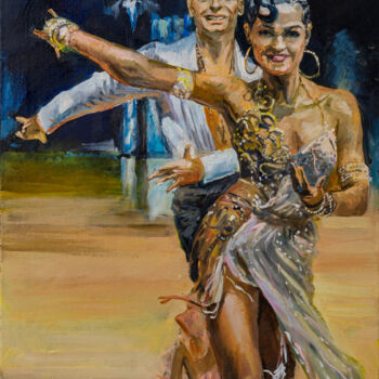 Pittura intitolato "Samba" da Iurii Korkhov, Opera d'arte originale, Olio