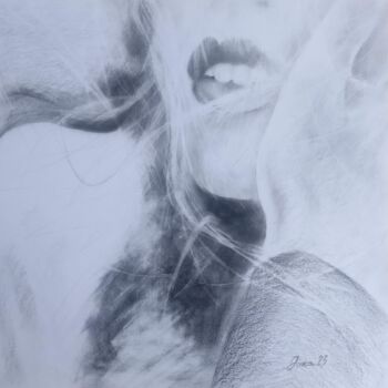 Drawing titled "Kiss" by Iurii Zaika, Original Artwork, Graphite