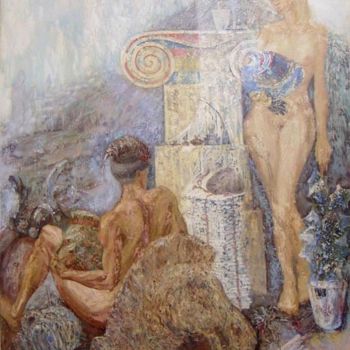 Painting titled "Nuduri; Nudes" by Iurie Cibotaru, Original Artwork