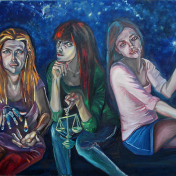 Painting titled "The Friend" by Iva Geo, Original Artwork, Oil