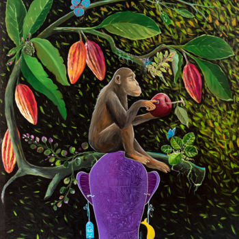 제목이 "Chippado e o Macaco…"인 미술작품 Ivaan Hansen로, 원작, 아크릴