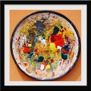 Painting titled "PIATTO CERAMICA" by Ivan Cuvato, Original Artwork, Other
