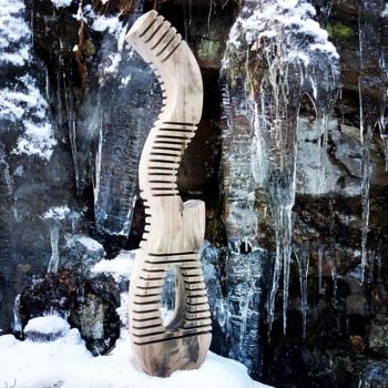 Скульптура под названием "LA NOTA" - Ivan Fabani, Подлинное произведение искусства, Дерево