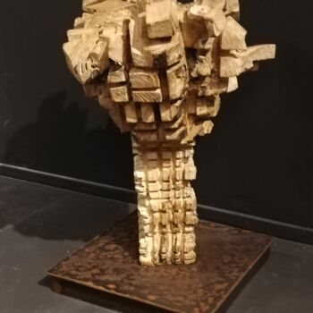 Sculpture titled "AVATAR" by Ivan Fabani, Original Artwork, Wood
