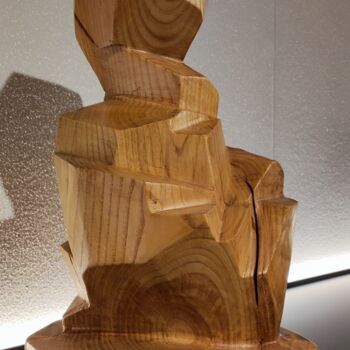 Sculpture titled "FIGURA 2301" by Ivan Fabani, Original Artwork, Wood
