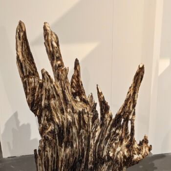 Sculpture titled "PEAKS" by Ivan Fabani, Original Artwork, Wood