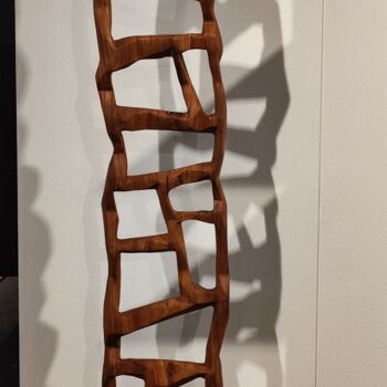 Sculpture titled "GEOMETRIE VUOTE" by Ivan Fabani, Original Artwork, Wood