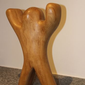 Sculpture titled "OMINO" by Ivan Fabani, Original Artwork, Wood