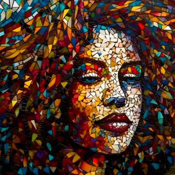 Arts numériques intitulée "Afro Mosaico #1" par Ivan Facchini, Œuvre d'art originale, Image générée par l'IA