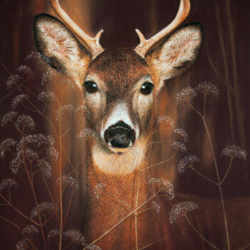 Painting titled "Can you see me - wh…" by Ivan Jones, Original Artwork, Pastel Mounted on Wood Panel