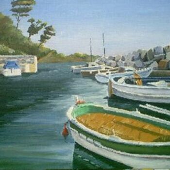 Painting titled "Petit port" by Ivan Kempf, Original Artwork