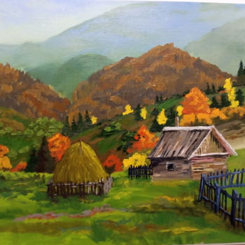 Painting titled "Осень в Карпатах" by Ivan Lendel, Original Artwork, Oil