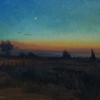 Pittura intitolato "Azov landscape. Sun…" da Ivan Ormanzhi, Opera d'arte originale, Olio