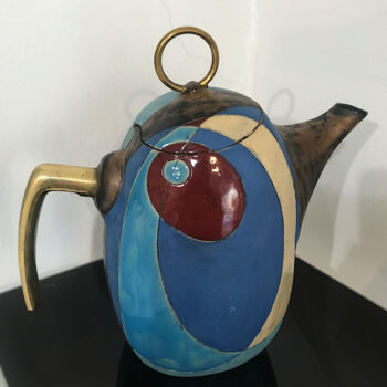 Scultura intitolato "Teapot like a Bird" da Ivan Panov, Opera d'arte originale, Ceramica