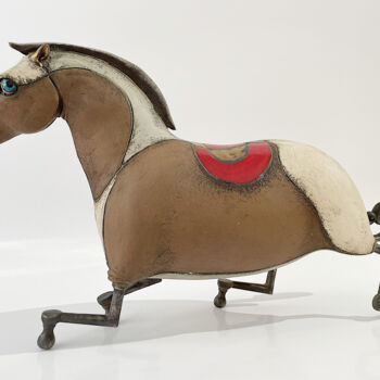 Sculpture titled "Proud Horse- large…" by Ivan Panov, Original Artwork, Ceramics