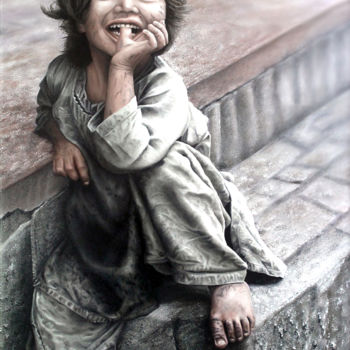 绘画 标题为“...but I'm smiling” 由Ivan Pili, 原创艺术品, 油