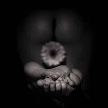 Fotografía titulada "FEET AND FLOWER 4/5" por Ivan Ponomarevsky, Obra de arte original, Fotografía digital