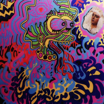 Pintura titulada "n°39 *LSD/Lisa Simp…" por Ivan De Nîmes, Obra de arte original, Acrílico