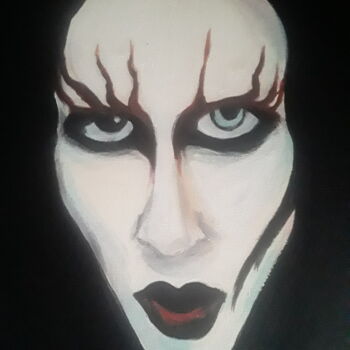 Painting titled "Marilyn Manson" by Ivan Skripel, Original Artwork, Acrylic