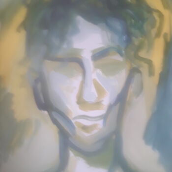 Pintura titulada "Абстрактный портрет" por Ivan Skripel, Obra de arte original, Gouache