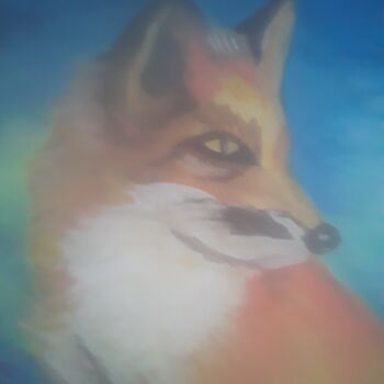 Peinture intitulée "Red fox" par Ivan Skripel, Œuvre d'art originale, Acrylique