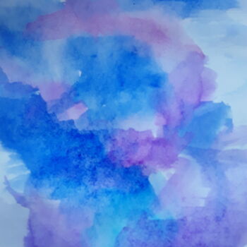 Painting titled "Lilac Fog" by Ivan Skripel, Original Artwork, Watercolor