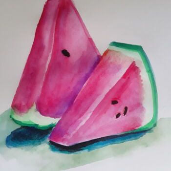 "Watermelon" başlıklı Tablo Иван Скрипель tarafından, Orijinal sanat, Suluboya