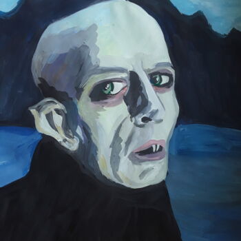Painting titled "Nosferatu" by Ivan Skripel, Original Artwork, Gouache