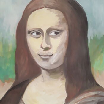 Pintura intitulada "Lisa gioconda" por Ivan Skripel, Obras de arte originais, Guache