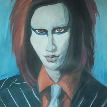 Peinture intitulée "Mister Manson" par Ivan Skripel, Œuvre d'art originale, Gouache