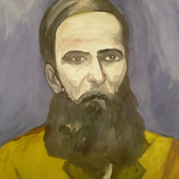 Pintura intitulada "Dostoevsky" por Ivan Skripel, Obras de arte originais, Guache