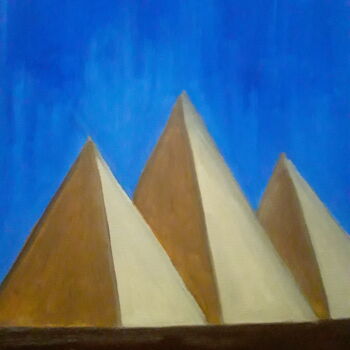 Картина под названием "Great pyramids" - Иван Скрипель, Подлинное произведение искусства, Масло