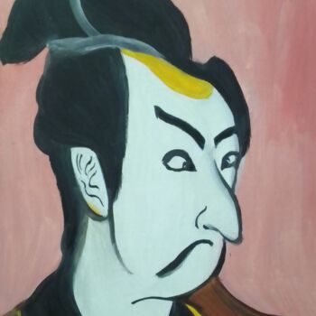 Pintura titulada "Japanese actor" por Ivan Skripel, Obra de arte original, Témpera