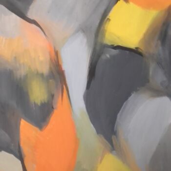 Картина под названием "Abstraction in oran…" - Иван Скрипель, Подлинное произведение искусства, Гуашь