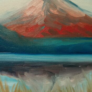 Pittura intitolato "Вид на гору Фудзи" da Ivan Skripel, Opera d'arte originale, Olio