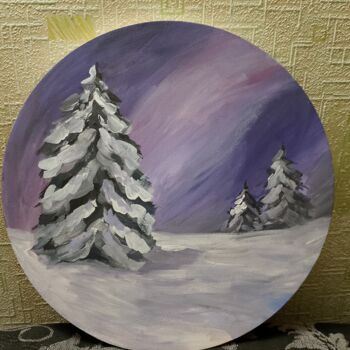 Картина под названием "Winter 2023" - Иван Скрипель, Подлинное произведение искусства, Гуашь