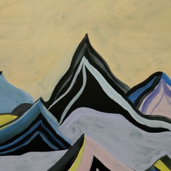 Pintura intitulada "Mountains 23" por Ivan Skripel, Obras de arte originais, Guache
