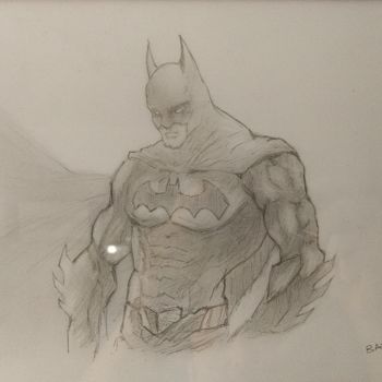 Drawing titled "Batman" by Ivan Yanshin, Original Artwork, Pencil