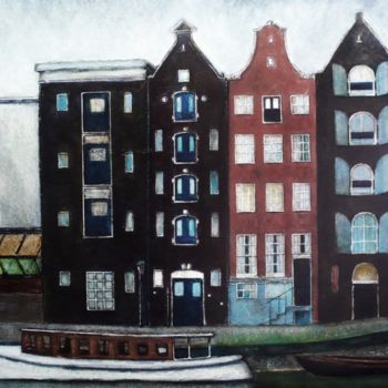 Painting titled "amsterdam" by Ivan, Original Artwork