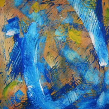 Картина под названием "Blue composition" - Ivana Pelouchová (IVANEL), Подлинное произведение искусства, Акрил