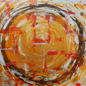 Painting titled "SUN" by Ivana Pelouchová (IVANEL), Original Artwork, Acrylic