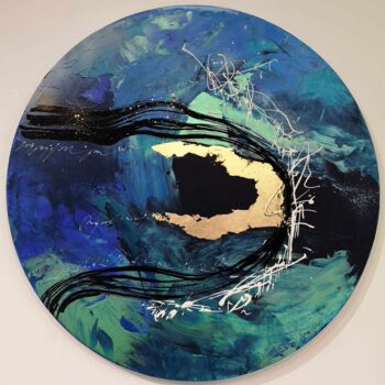 Pittura intitolato "Il cerchio lunare" da Ivana Urso, Opera d'arte originale, Acrilico
