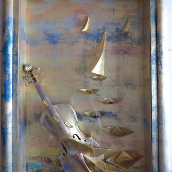 Painting titled "Concert pour la mer…" by Ivan Hor, Original Artwork, Acrylic